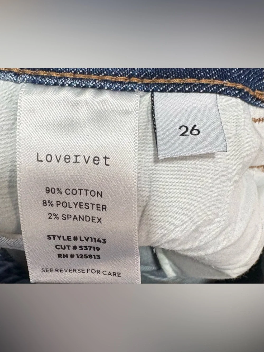 Lovevvet Women's High Rise Dad Distressed Blue Jeans - Picture 4 of 4